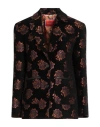 La Doublej La Double J Woman Blazer Black Size L Viscose, Recycled Polyester, Cotton, Polyester, Metallic Fiber In Brown