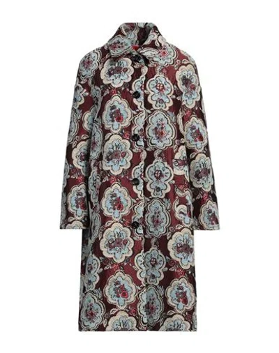 La Doublej La Double J Woman Coat Burgundy Size M Acrylic, Polyester In Red