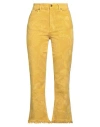 La Doublej Fancy Crop Jeans In Yellow