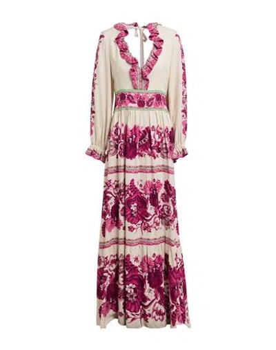 La Doublej La Double J Woman Maxi Dress Beige Size M Viscose