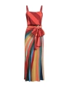 La Doublej Slip-around Silk Maxi Dress In Brown