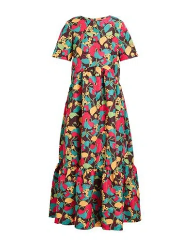 La Doublej La Double J Woman Maxi Dress Dark Brown Size M Polyester