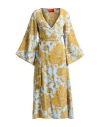 La Doublej La Double J Woman Maxi Dress Light Blue Size L Silk In Yellow