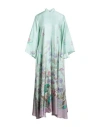 La Doublej La Double J Woman Maxi Dress Light Green Size S Silk