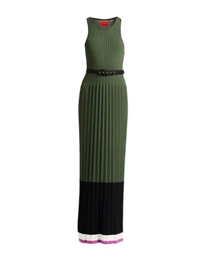 La Doublej La Double J Woman Maxi Dress Military Green Size S Viscose, Elastane