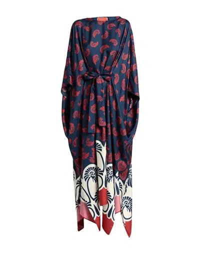 La Doublej La Double J Woman Maxi Dress Navy Blue Size Xl Silk