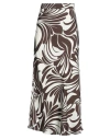 La Doublej Abstract-print Midiskirt In Brown