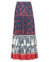 La Doublej Big Floral-print Maxi Skirt In Navy