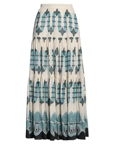 La Doublej La Double J Woman Maxi Skirt Off White Size S Cotton, Silk