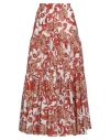 La Doublej La Double J Woman Maxi Skirt White Size L Cotton, Silk In Multi