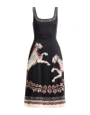 La Doublej La Double J Woman Midi Dress Black Size S Cotton, Elastane In Black