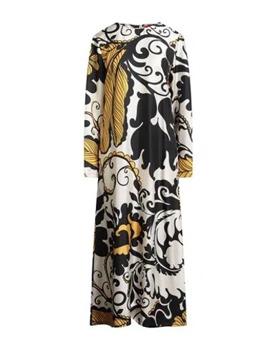 La Doublej La Double J Woman Midi Dress Ivory Size Xl Silk In Multi