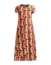 La Doublej La Double J Woman Midi Dress Military Green Size M Cotton In Multi