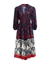 La Doublej Camerino Palm Tree-print Dress In Navy Blue