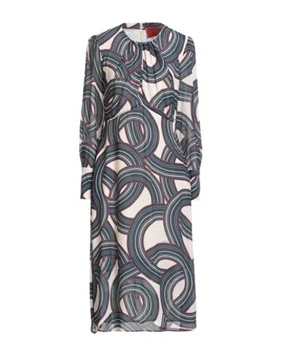 La Doublej La Double J Woman Midi Dress Navy Size L Viscose In Blue