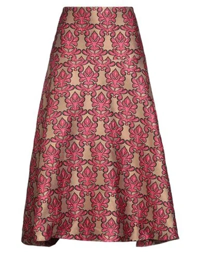 La Doublej La Double J Woman Midi Skirt Camel Size S Cotton, Elastane In Sand