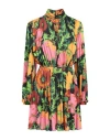 La Doublej Floral Print Demeter Mini Dress In Black