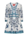 La Doublej La Double J Woman Mini Dress White Size M Cotton In Blue