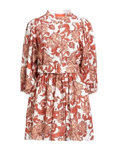 La Doublej La Double J Woman Mini Dress White Size M Cotton In Multi