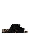 La Doublej La Double J Woman Sandals Black Size 8 Textile Fibers