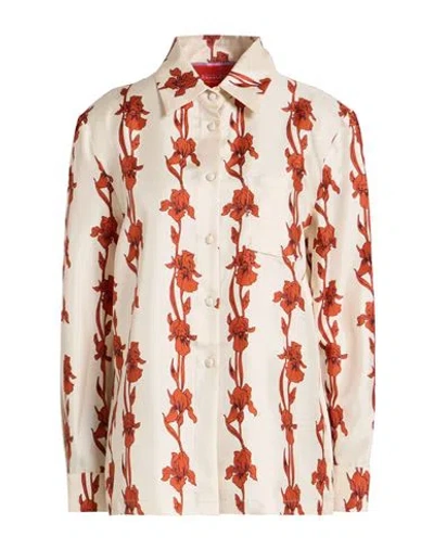 La Doublej La Double J Woman Shirt Cream Size Xl Silk In Neutral