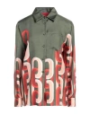 La Doublej La Double J Woman Shirt Military Green Size M Silk In Green