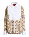 La Doublej La Double J Woman Shirt White Size M Cotton In Brown