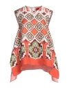 La Doublej San Carlo Abstract-print Handkerchief Sleeveless Top In Orange