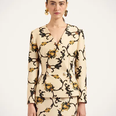 La Doublej La Milanese Jacket In Buttercup White