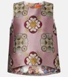La Doublej La Scala Asymmetric Jacquard Top In Purple