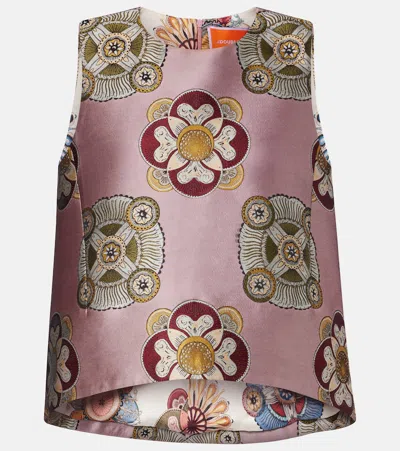 LA DOUBLEJ LA SCALA ASYMMETRIC JACQUARD TOP