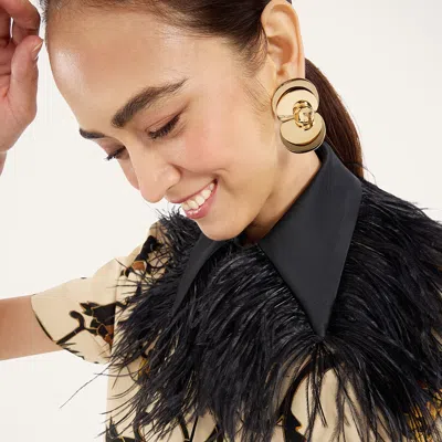 La Doublej La Scala Collar In Solid Black