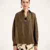 La Doublej La Scala Shirt In Solid Moss Green
