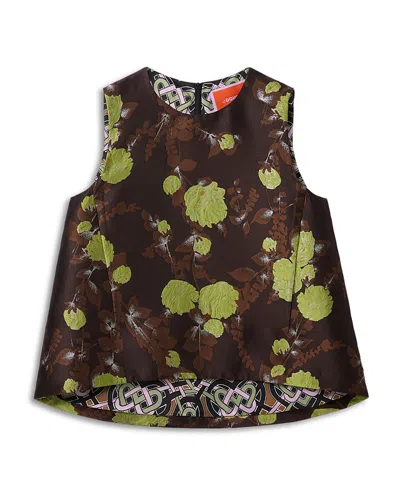 La Doublej La Scala Sleeveless Top In Brown