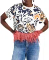 La Doublej La Scala Tee With Feathers