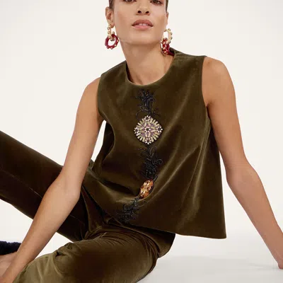 La Doublej La Scala Top In Brown