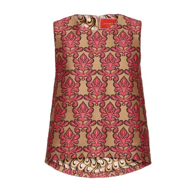 La Doublej La Scala Top In Herald Fuchsia