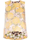 La Doublej La Scapa Jacquard Top In Yellow