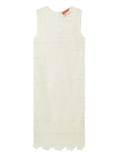 La Doublej Lace-embroidered Dress In Neutral