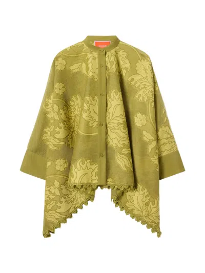 La Doublej Lace Foulard Shirt In Green