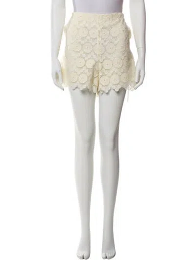 Pre-owned La Doublej Lace Pattern Mini Shorts W/ Tags In White