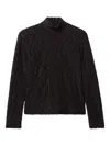 La Doublej Lace Turtleneck Top In Black