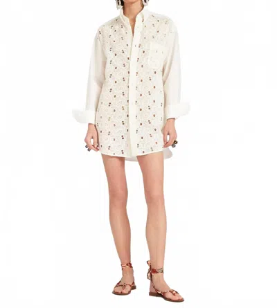 LA DOUBLEJ LACEY BETTER THAN YOUR BOYFRIEND'S SHIRT IN SOLID WHITE