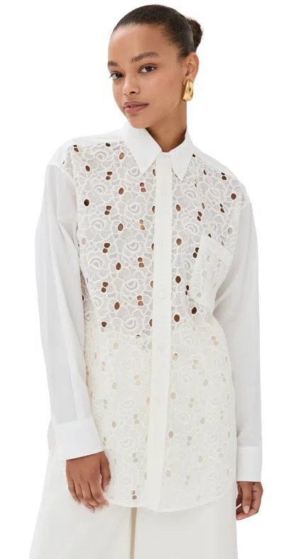 LA DOUBLEJ LACEY BETTER THAN YOUR BOYFRIEND'S SHIRT IVORY