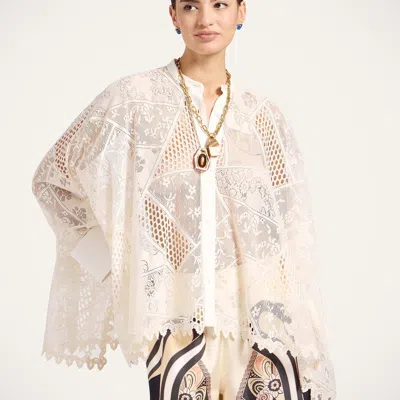 La Doublej Lacey Foulard Shirt In Neutral