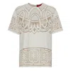 La Doublej Lacey House T-shirt In Solid White Smoke