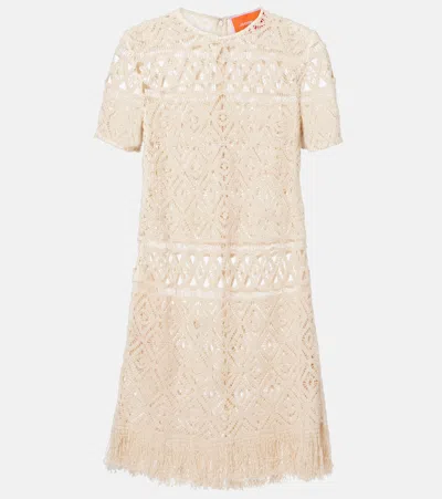 LA DOUBLEJ LACEY MACRAMÉ COTTON MINIDRESS