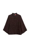 La Doublej Lacey Make An Exit Top In Brown