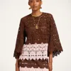 La Doublej Lacey Make An Exit Top In Brown