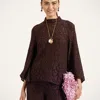 La Doublej Lacey Make An Exit Top In Brown